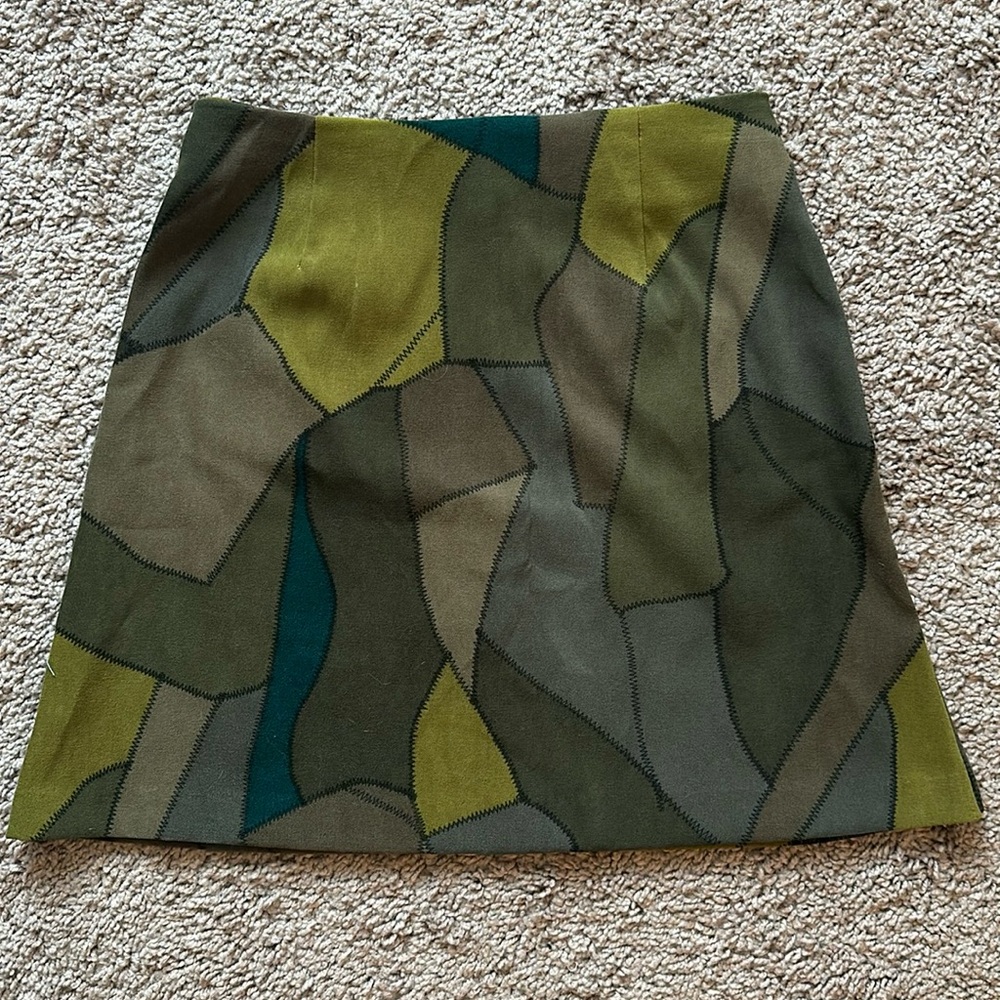 90s Green Patch Skirt